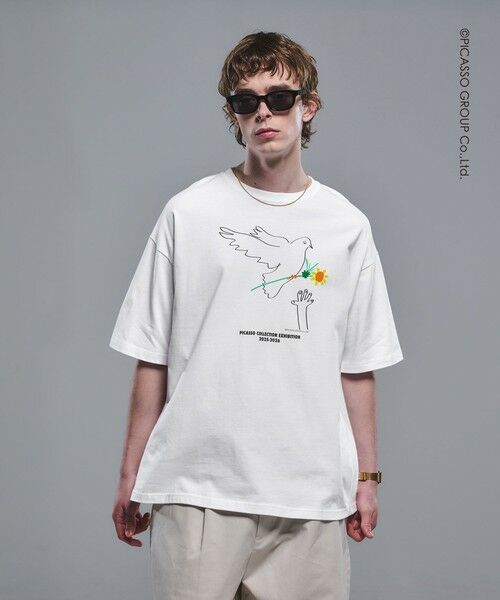 green label relaxing / グリーンレーベル リラクシング Tシャツ | 【別注】＜PABLO PICASSO＞インスパイアアート プリント 半袖 Tシャツ カットソー（その他3）