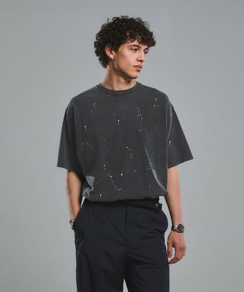 green label relaxing / グリーンレーベル リラクシング Tシャツ | 【別注】＜SCREEN STARS＞GLR ドロップ ペイント 半袖 Tシャツ（BLACK）