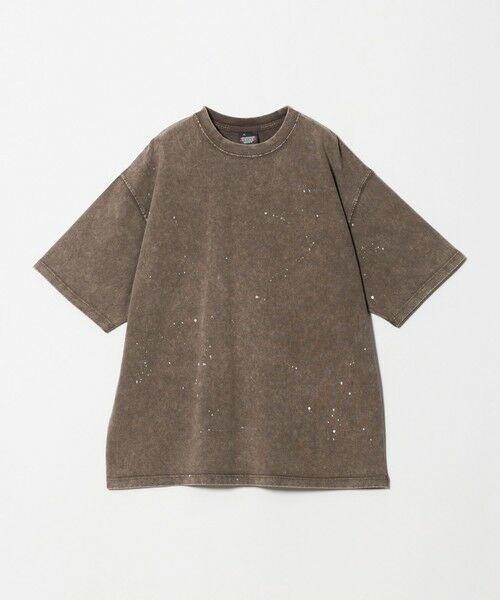 green label relaxing / グリーンレーベル リラクシング Tシャツ | 【別注】＜SCREEN STARS＞GLR ドロップ ペイント 半袖 Tシャツ（DK.BROWN）