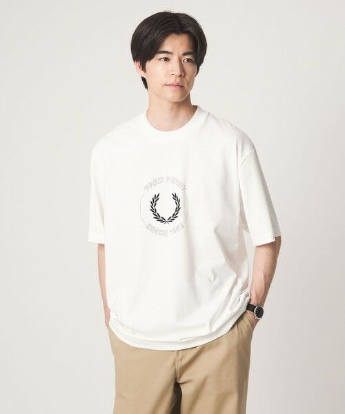 green label relaxing / グリーンレーベル リラクシング Tシャツ | ＜FRED PERRY＞サークル グラフィック ロゴ 半袖 Tシャツ（WHITE）