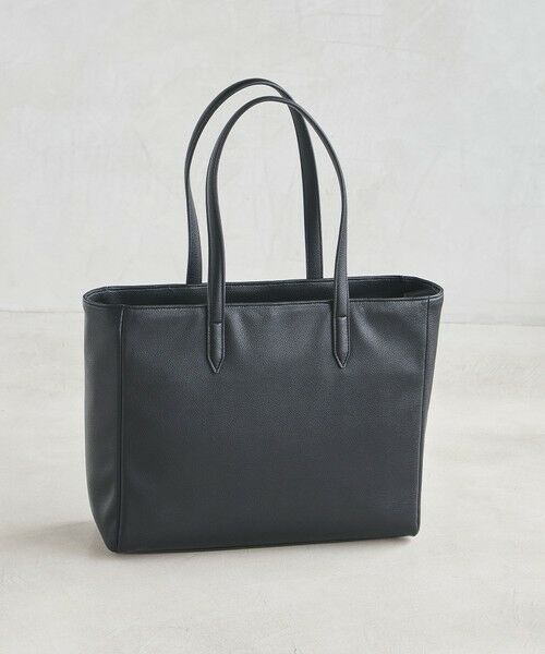 green label relaxing / グリーンレーベル リラクシング トートバッグ | 【WEB限定】GLR レザーライク ファンクショナル ワイド トートバッグ（BLACK）