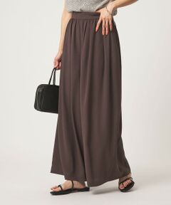 green label relaxing / グリーンレーベル リラクシング その他パンツ | ［size SHORTあり］ジョーゼット フレア タック ワイド パンツ