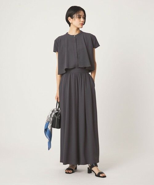 green label relaxing / グリーンレーベル リラクシング その他パンツ | ［size SHORTあり］ジョーゼット フレア タック ワイド パンツ | 詳細4