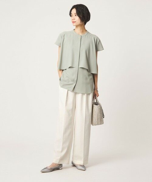 green label relaxing / グリーンレーベル リラクシング その他パンツ | ［size SHORT/TALLあり］2タック ワイド パンツ ホワイト | 詳細3