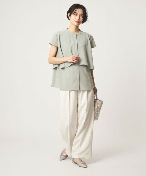 green label relaxing / グリーンレーベル リラクシング その他パンツ | ［size SHORT/TALLあり］2タック ワイド パンツ ホワイト | 詳細4