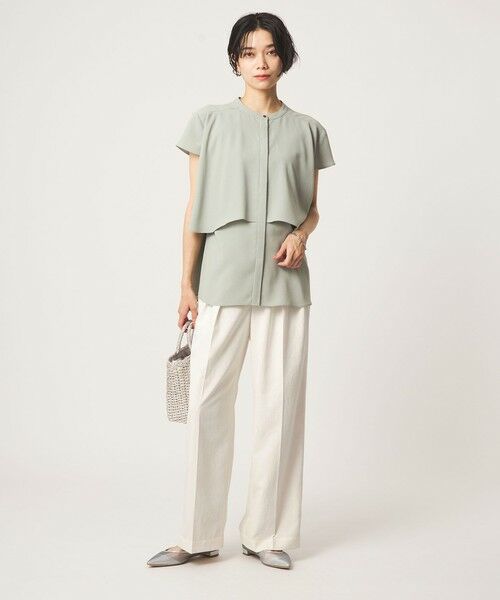 green label relaxing / グリーンレーベル リラクシング その他パンツ | ［size SHORT/TALLあり］2タック ワイド パンツ ホワイト | 詳細5