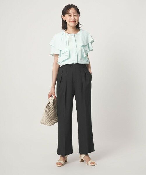 green label relaxing / グリーンレーベル リラクシング その他パンツ | ［size SHORT/TALLあり］2タック ワイド パンツ UVカット 接触冷感 吸水速乾 | 詳細3