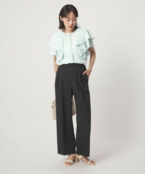 green label relaxing / グリーンレーベル リラクシング その他パンツ | ［size SHORT/TALLあり］2タック ワイド パンツ UVカット 接触冷感 吸水速乾 | 詳細4