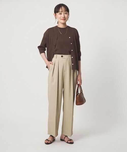 green label relaxing / グリーンレーベル リラクシング その他パンツ | ［size SHORT/TALLあり］2タック ワイド パンツ UVカット 接触冷感 吸水速乾 | 詳細7