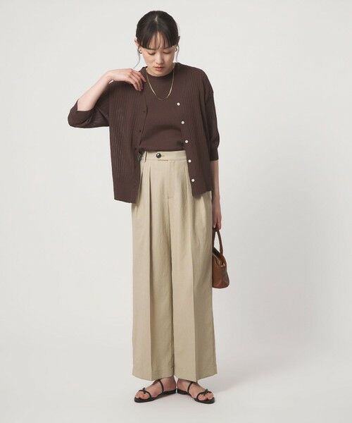 green label relaxing / グリーンレーベル リラクシング その他パンツ | ［size SHORT/TALLあり］2タック ワイド パンツ UVカット 接触冷感 吸水速乾 | 詳細8