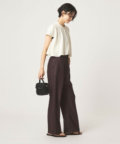 green label relaxing / グリーンレーベル リラクシング その他パンツ | ［size SHORT/TALLあり］リネンライク セミフレア パンツ | 詳細16
