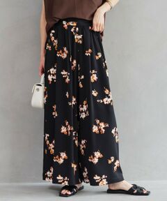 green label relaxing / グリーンレーベル リラクシング その他パンツ | ［size SHORTあり］フラワー フレア ワイドパンツ マシンウォッシャブル・接触冷感