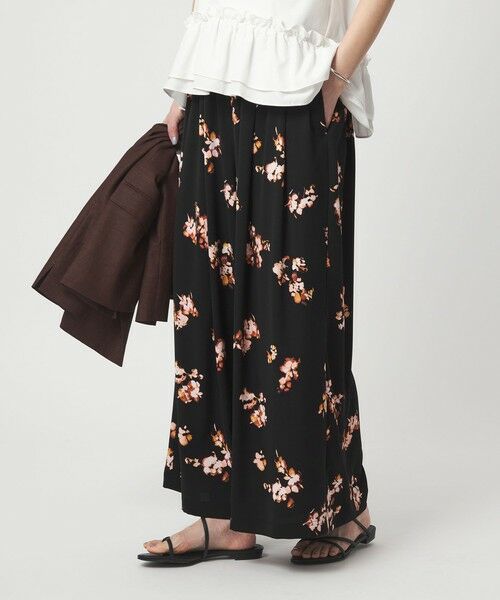 green label relaxing / グリーンレーベル リラクシング その他パンツ | ［size SHORTあり］フラワー フレア ワイドパンツ マシンウォッシャブル・接触冷感 | 詳細5