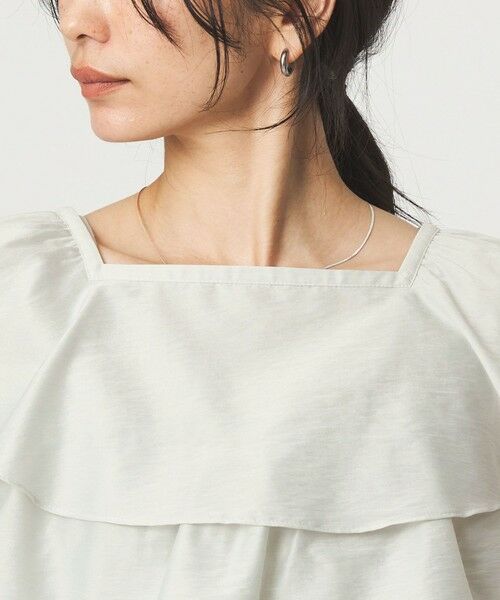 green label relaxing / グリーンレーベル リラクシング シャツ・ブラウス | シアー ランダムフリル ブラウス | 詳細16