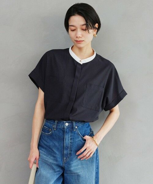 green label relaxing / グリーンレーベル リラクシング シャツ・ブラウス | Breeze Cool ポケット シャツ マシンウォッシャブル 吸水速乾 通気性 UVカット | 詳細14