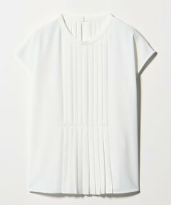 green label relaxing / グリーンレーベル リラクシング シャツ・ブラウス | プリーツ キリカエ フレンチスリーブ ブラウス