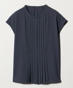 green label relaxing / グリーンレーベル リラクシング シャツ・ブラウス | プリーツ キリカエ フレンチスリーブ ブラウス