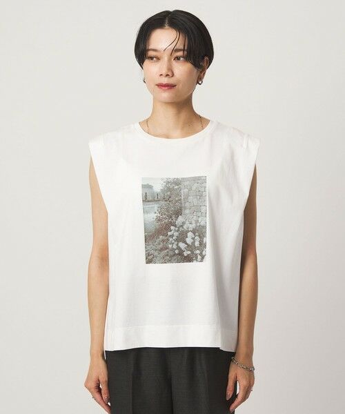 green label relaxing / グリーンレーベル リラクシング カットソー（半袖以外） | フォトプリント フレンチスリーブ Tシャツ 接触冷感 | 詳細6