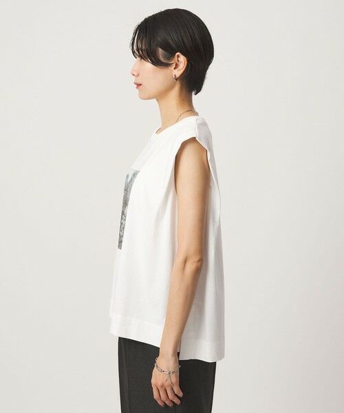 green label relaxing / グリーンレーベル リラクシング カットソー（半袖以外） | フォトプリント フレンチスリーブ Tシャツ 接触冷感 | 詳細7
