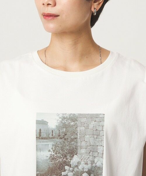 green label relaxing / グリーンレーベル リラクシング カットソー（半袖以外） | フォトプリント フレンチスリーブ Tシャツ 接触冷感 | 詳細9