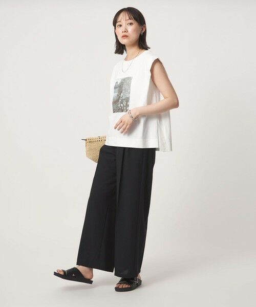 green label relaxing / グリーンレーベル リラクシング カットソー（半袖以外） | フォトプリント フレンチスリーブ Tシャツ 接触冷感 | 詳細5