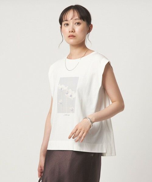 green label relaxing / グリーンレーベル リラクシング カットソー（半袖以外） | フォトプリント フレンチスリーブ Tシャツ 接触冷感 | 詳細19