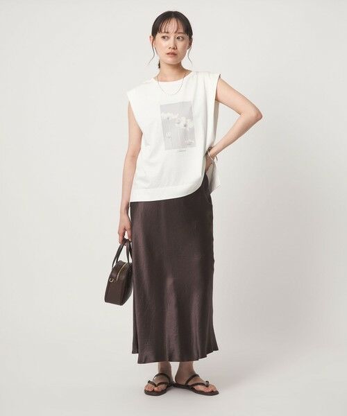 green label relaxing / グリーンレーベル リラクシング カットソー（半袖以外） | フォトプリント フレンチスリーブ Tシャツ 接触冷感 | 詳細21