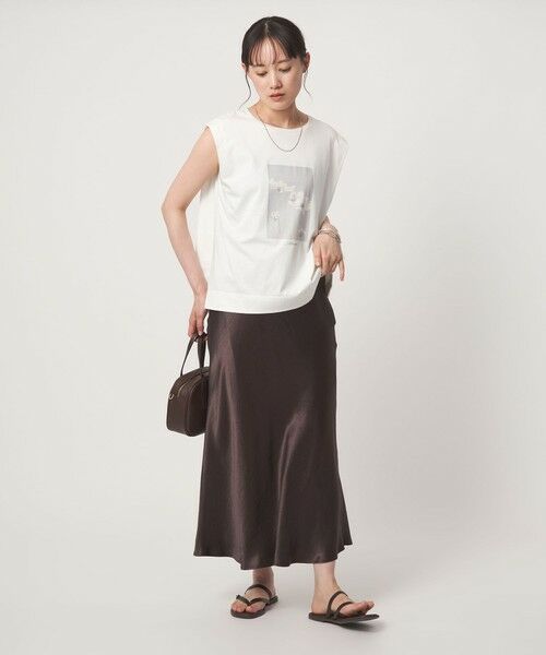 green label relaxing / グリーンレーベル リラクシング カットソー（半袖以外） | フォトプリント フレンチスリーブ Tシャツ 接触冷感 | 詳細22