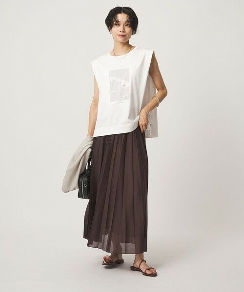 green label relaxing / グリーンレーベル リラクシング カットソー（半袖以外） | フォトプリント フレンチスリーブ Tシャツ 接触冷感 | 詳細15