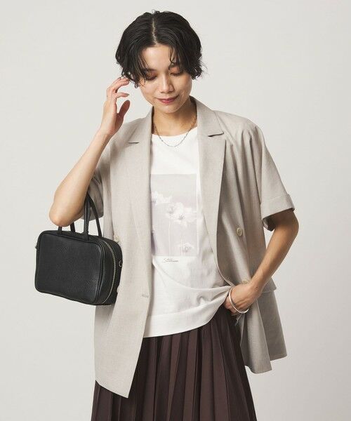 green label relaxing / グリーンレーベル リラクシング カットソー（半袖以外） | フォトプリント フレンチスリーブ Tシャツ 接触冷感 | 詳細16