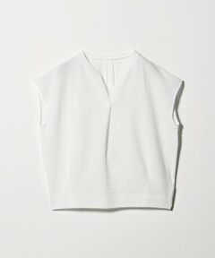 green label relaxing / グリーンレーベル リラクシング カットソー | サッカー タック フレンチスリーブ カットソー UVカット