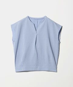 green label relaxing / グリーンレーベル リラクシング カットソー | サッカー タック フレンチスリーブ カットソー UVカット