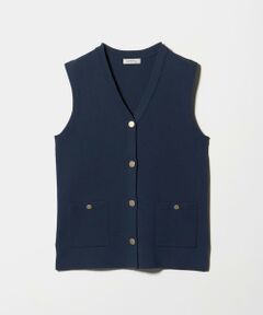 green label relaxing / グリーンレーベル リラクシング ベスト | ゴールドカラーボタン ニット ジレ