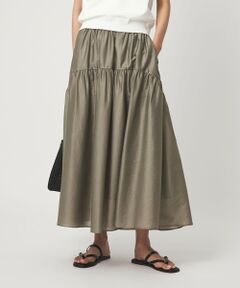 green label relaxing / グリーンレーベル リラクシング ロング・マキシ丈スカート | シアー ラウンド キリカエ ギャザー スカート