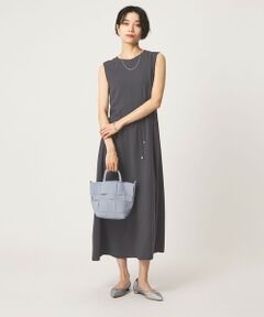 green label relaxing / グリーンレーベル リラクシング ロング・マキシ丈ワンピース | ［size SHORTあり］ジョーゼット テント ワンピース マシンウォッシャブル 接触冷感