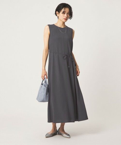 green label relaxing / グリーンレーベル リラクシング ロング・マキシ丈ワンピース | ［size SHORTあり］ジョーゼット テント ワンピース マシンウォッシャブル 接触冷感 | 詳細1