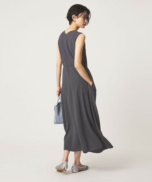 green label relaxing / グリーンレーベル リラクシング ロング・マキシ丈ワンピース | ［size SHORTあり］ジョーゼット テント ワンピース マシンウォッシャブル 接触冷感 | 詳細3