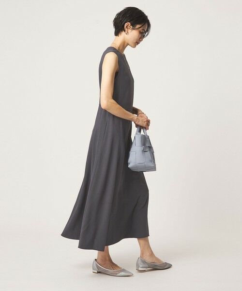 green label relaxing / グリーンレーベル リラクシング ロング・マキシ丈ワンピース | ［size SHORTあり］ジョーゼット テント ワンピース マシンウォッシャブル 接触冷感 | 詳細4