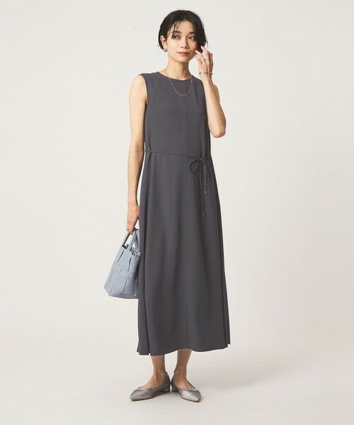 green label relaxing / グリーンレーベル リラクシング ロング・マキシ丈ワンピース | ［size SHORTあり］ジョーゼット テント ワンピース マシンウォッシャブル 接触冷感 | 詳細5