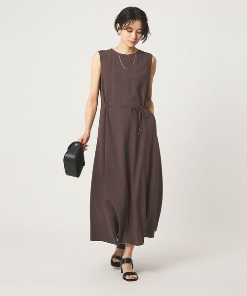 green label relaxing / グリーンレーベル リラクシング ロング・マキシ丈ワンピース | ［size SHORTあり］ジョーゼット テント ワンピース マシンウォッシャブル 接触冷感 | 詳細8