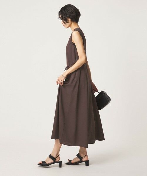 green label relaxing / グリーンレーベル リラクシング ロング・マキシ丈ワンピース | ［size SHORTあり］ジョーゼット テント ワンピース マシンウォッシャブル 接触冷感 | 詳細9