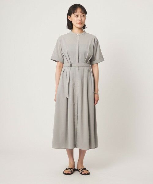 green label relaxing / グリーンレーベル リラクシング ロング・マキシ丈ワンピース | ベルト フレア ワンピース マシンウォッシャブル 吸水速乾 | 詳細4