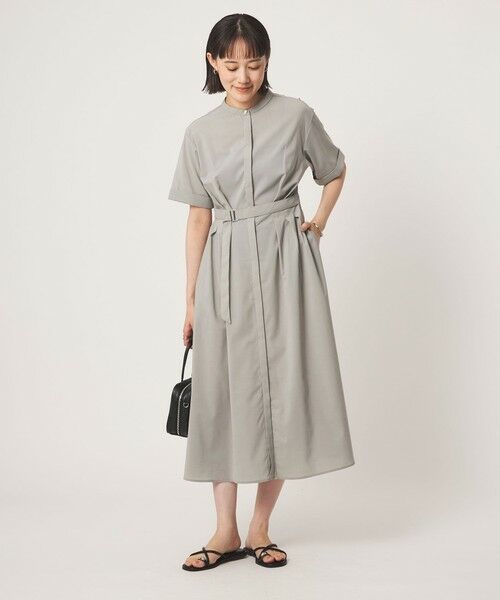 green label relaxing / グリーンレーベル リラクシング ロング・マキシ丈ワンピース | ベルト フレア ワンピース マシンウォッシャブル 吸水速乾 | 詳細2