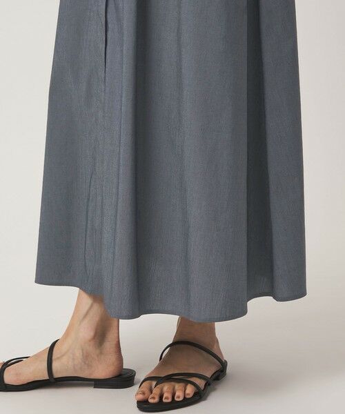 green label relaxing / グリーンレーベル リラクシング ロング・マキシ丈ワンピース | ［size SHORTあり］シャツ襟 フィット＆フレア タック ショートスリーブ ワンピース | 詳細18