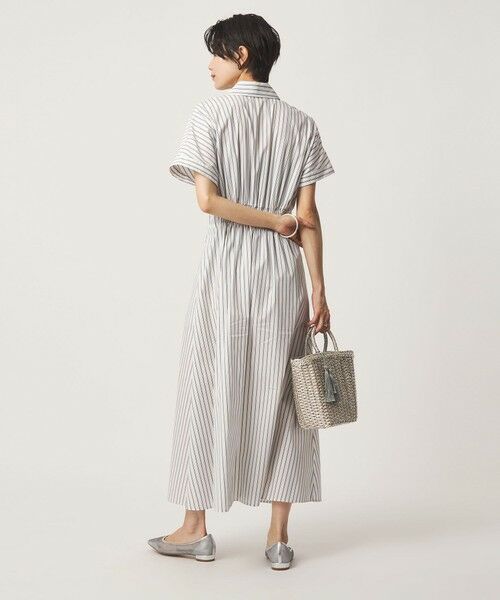 green label relaxing / グリーンレーベル リラクシング ロング・マキシ丈ワンピース | ［size SHORTあり］シャツ襟 フィット＆フレア タック ショートスリーブ ワンピース | 詳細26