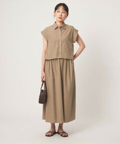 green label relaxing / グリーンレーベル リラクシング ロング・マキシ丈ワンピース | フレンチスリーブ ワンピース
