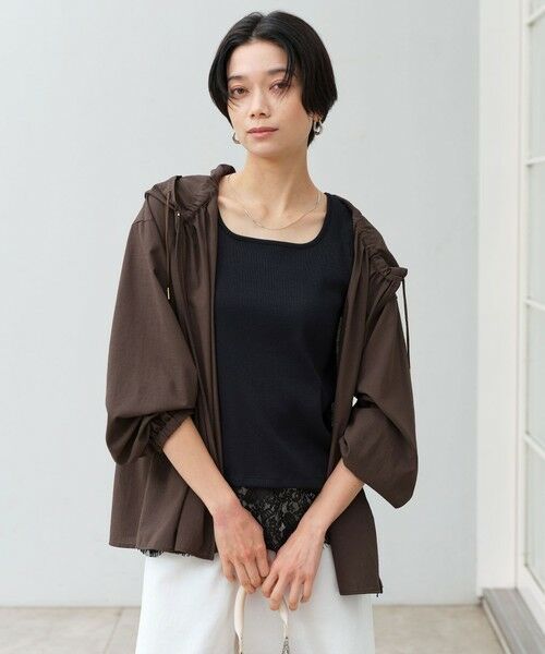 green label relaxing / グリーンレーベル リラクシング シャツ・ブラウス | ［size SHORTあり］フード ギャザー シャツ  UVカット 通気性 吸水速乾 | 詳細26