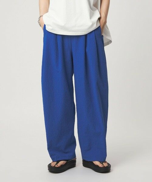 green label relaxing / グリーンレーベル リラクシング その他パンツ | 【WEB限定】<at ease>カラミ カーブ パンツ(ROYAL)