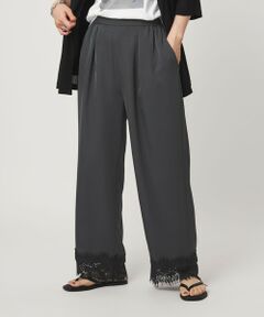 green label relaxing / グリーンレーベル リラクシング その他パンツ | 【WEB限定】＜at ease＞スソ レース パンツ