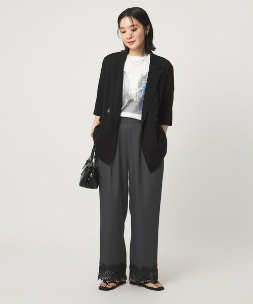 green label relaxing / グリーンレーベル リラクシング その他パンツ | 【WEB限定】＜at ease＞スソ レース パンツ | 詳細9